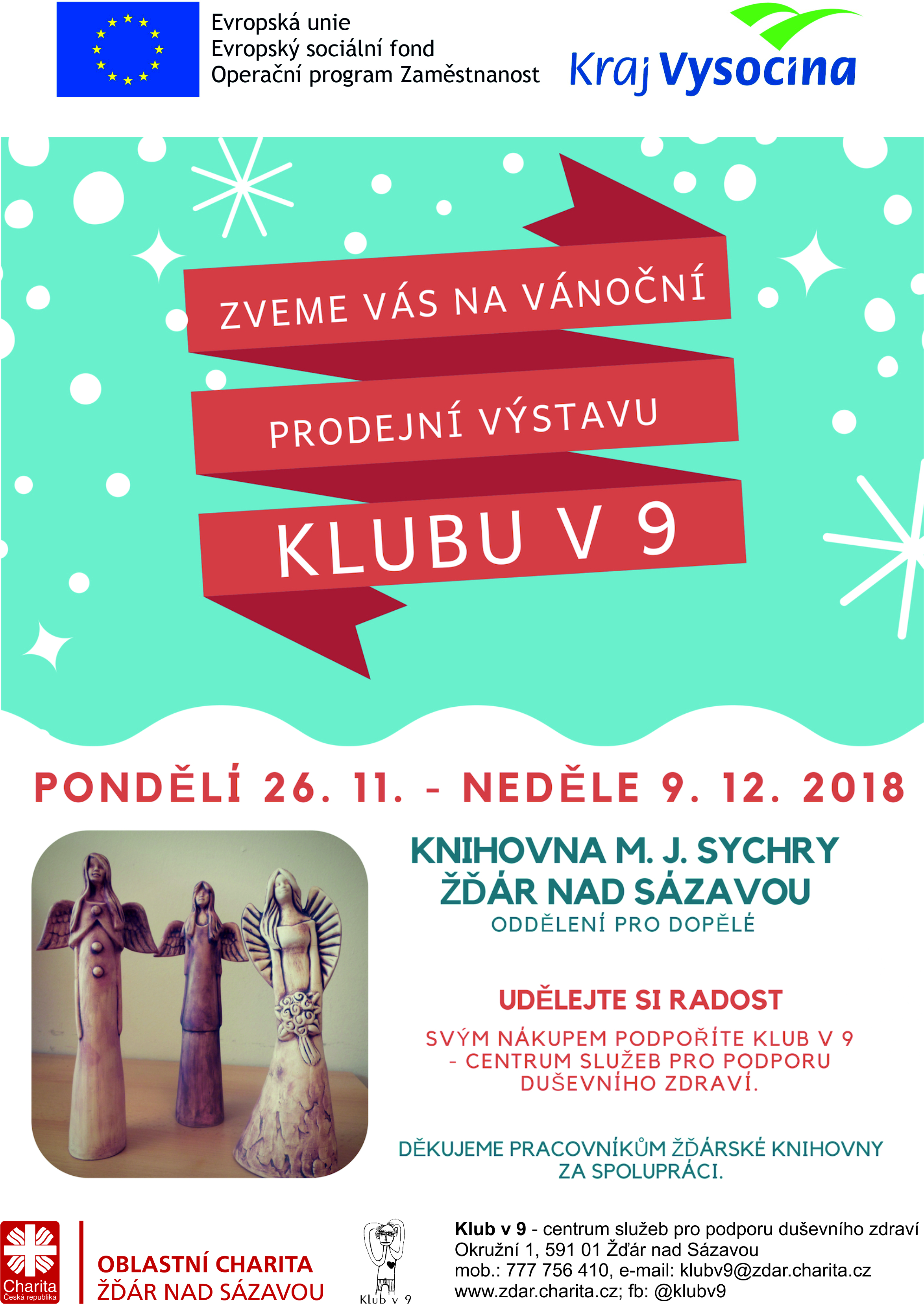 Plakát Klub v 9 vánoční výstava